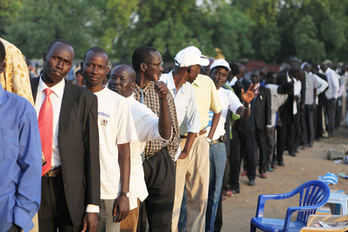Voting in Sudan